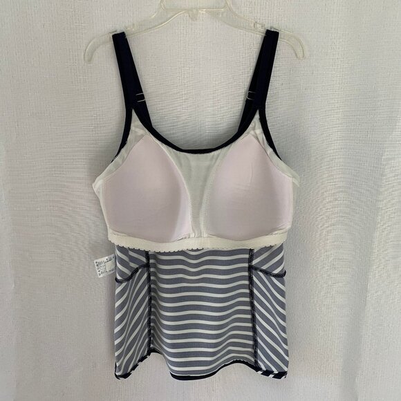LANDS END Striped Swimsuit Tankini Top - Picture 5 of 6